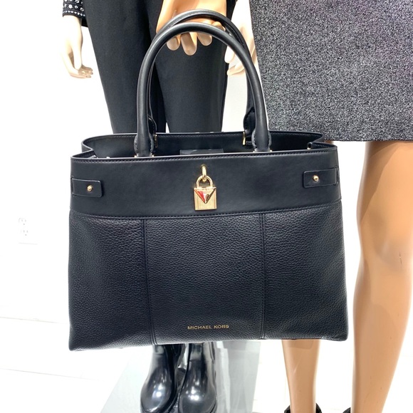 Michael Kors Gramercy LG Pebbled Leather Satchel Crossbody - Picture 5 of 9